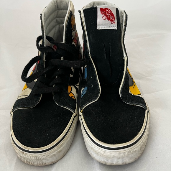 Vans X Disney Sk8 Hi tops shoes Mickey Mouse and friends sz W-6, M-4,5 - Picture 14 of 15